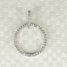 Load image into Gallery viewer, 14k White Gold Circle Diamond Pendant (46 Stones)