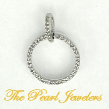 Load image into Gallery viewer, 14k White Gold Circle Diamond Pendant (46 Stones)