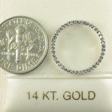 Load image into Gallery viewer, 14k White Gold Circle Diamond Pendant