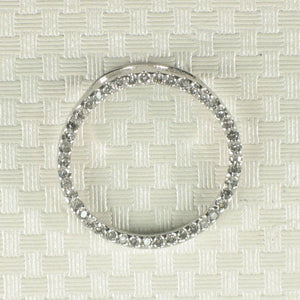 14k White Gold Circle Diamond Pendant