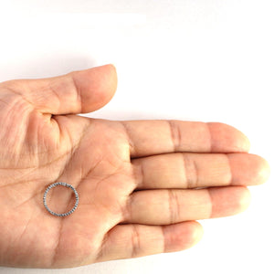 14k White Gold Circle Diamond Pendant