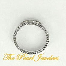 Load image into Gallery viewer, 14k White Gold Circle Diamond Pendant