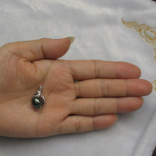 Load image into Gallery viewer, 14k White Gold Diamond &amp; Black Tahitian Pearl Pendant