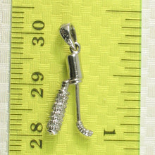 Load image into Gallery viewer, 14k Solid White Gold Diamond Golf Bag Pendant Necklace