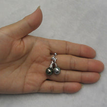 Load image into Gallery viewer, 14k White Gold Dolphin-Design Tahitian Pearl Pendant