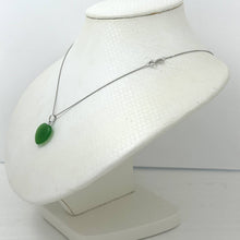 Load image into Gallery viewer, 14k White Gold Green Jade Heart Pendant