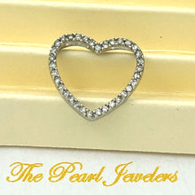 Load image into Gallery viewer, 14k White Gold Heart Diamond Pendant