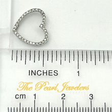 Load image into Gallery viewer, 14k White Gold Heart Diamond Pendant