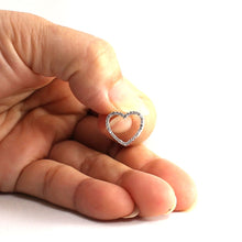 Load image into Gallery viewer, 14k White Gold Heart Diamond Pendant