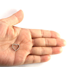 Load image into Gallery viewer, 14k White Gold Heart Diamond Pendant