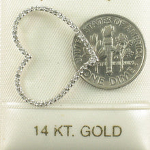 Load image into Gallery viewer, 14k White Gold Heart Diamond Pendant Necklace (58 Stones)
