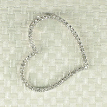 Load image into Gallery viewer, 14k White Gold Heart Diamond Pendant Necklace (58 Stones)