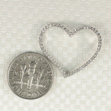 Load image into Gallery viewer, 14k White Gold Love Heart Diamond Pendant Necklace (58 Stones)