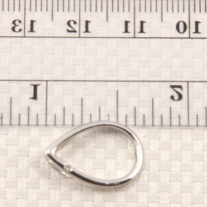 14k White Gold Raindrop Diamond Pendant