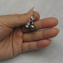 Load image into Gallery viewer, 14k White Gold Twin Tahitian Pearl &amp; Diamond Pendant