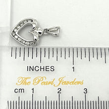 Load image into Gallery viewer, 14k White Gold Diamond Heart Pendant