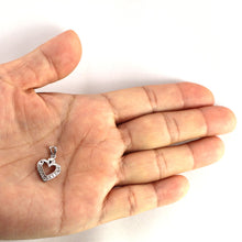 Load image into Gallery viewer, 14k White Gold Diamond Heart Pendant