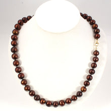 Load image into Gallery viewer, Chocolate Freshwater Cultured Pearl Necklace with 14K Yellow Gold Clasp