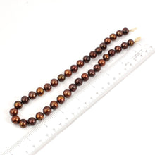 Load image into Gallery viewer, Chocolate Freshwater Cultured Pearl Necklace with 14K Yellow Gold Clasp