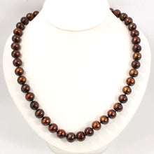 Load image into Gallery viewer, Chocolate Freshwater Cultured Pearl Necklace with 14K Yellow Gold Clasp