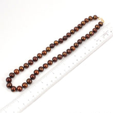 Load image into Gallery viewer, Chocolate Freshwater Cultured Pearl Necklace with 14K Yellow Gold Clasp