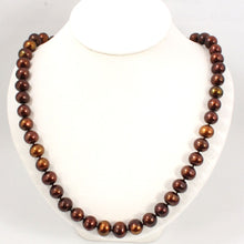 Load image into Gallery viewer, Chocolate Freshwater Cultured Pearl Necklace with 14K Yellow Gold Clasp