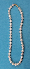 Load image into Gallery viewer, White Freshwater Pearl Hand-Knotted Necklace with 14K Yellow Gold Clasp (18&quot;)