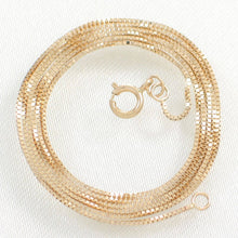 Load image into Gallery viewer, 14k Yellow Gold 0.6mm Classic Box Chain Necklace (16” or 18”)