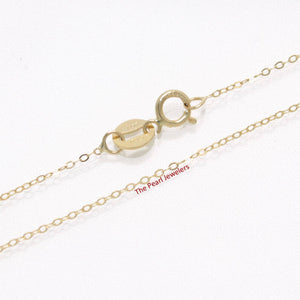 14k Yellow Gold 0.9mm Flat Round Cable Chain Necklace