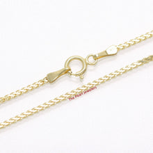 Load image into Gallery viewer, 14k Yellow Gold 1.2mm Flat Wheat Chain Necklace (16” or 18”)