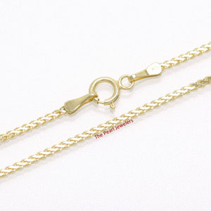 14k Yellow Gold 1.2mm Flat Wheat Chain Necklace (16” or 18”)