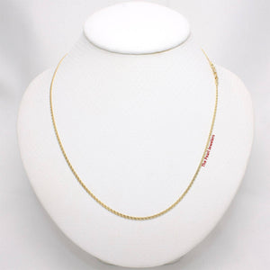 14k Yellow Gold 1.9mm Flat Wheat Chain Necklace (16” or 18”)