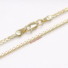 Load image into Gallery viewer, 14k Yellow Gold 1.9mm Flat Wheat Chain Necklace (16” or 18”)