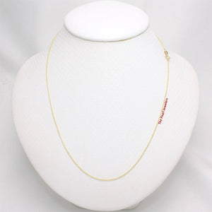 14k Yellow Gold 1.0mm Long Cable Chain Necklace