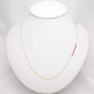 14k Yellow Gold 1.0mm Sparkling Singapore Chain Necklace