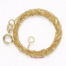 Load image into Gallery viewer, 14k Yellow Gold 1.0mm Sparkling Singapore Chain Necklace