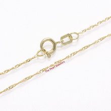 Load image into Gallery viewer, 14k Yellow Gold 1.0mm Sparkling Singapore Chain Necklace