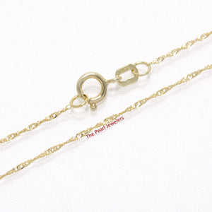 14k Yellow Gold 1.0mm Sparkling Singapore Chain Necklace