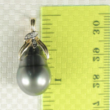 Load image into Gallery viewer, 14k Yellow Gold Baroque Tahitian Pearl &amp; Diamond Pendant