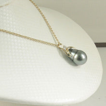 Load image into Gallery viewer, 14k Yellow Gold Baroque Tahitian Pearl &amp; Diamond Pendant