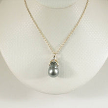Load image into Gallery viewer, 14k Yellow Gold Baroque Tahitian Pearl &amp; Diamond Pendant