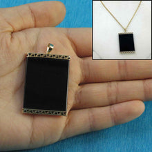 Load image into Gallery viewer, 14k Yellow Gold Large Black Onyx Board Pendant