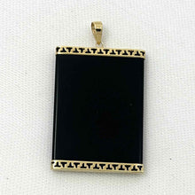 Load image into Gallery viewer, 14k Yellow Gold Large Black Onyx Board Pendant