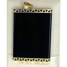 Load image into Gallery viewer, 14k Yellow Gold Large Black Onyx Board Pendant