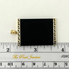 Load image into Gallery viewer, 14k Yellow Gold Large Black Onyx Board Pendant