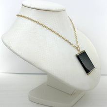 Load image into Gallery viewer, 14k Yellow Gold Large Black Onyx Board Pendant