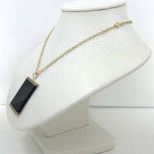 Load image into Gallery viewer, 14k Yellow Gold Large Black Onyx Board Pendant