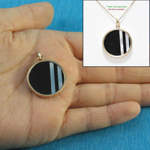 Load image into Gallery viewer, 14k Yellow Gold Black Onyx &amp; Mother of Pearl Pendant