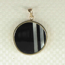 Load image into Gallery viewer, 14k Yellow Gold Black Onyx &amp; Mother of Pearl Pendant