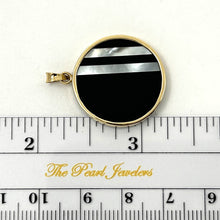 Load image into Gallery viewer, 14k Yellow Gold Black Onyx &amp; Mother of Pearl Pendant